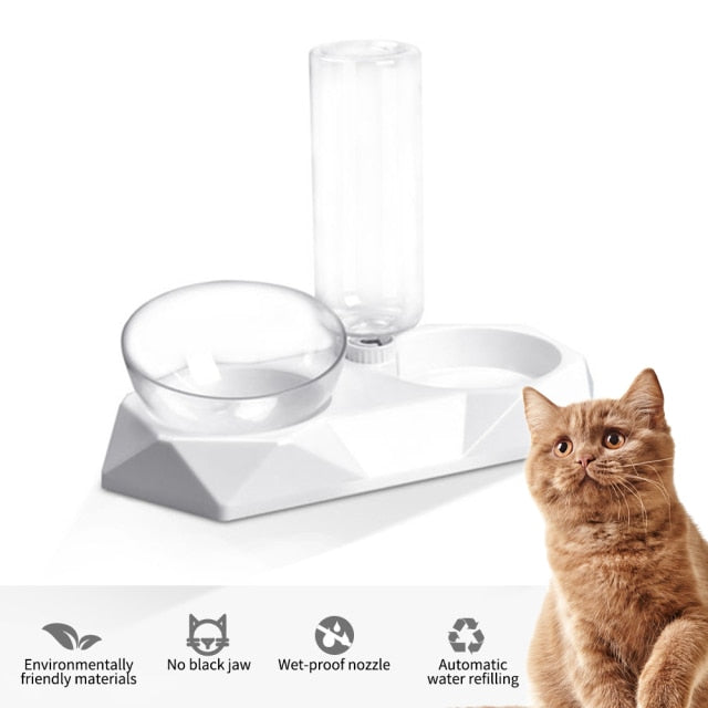 Gamelle pour chat avec distributeur d'eau automatique