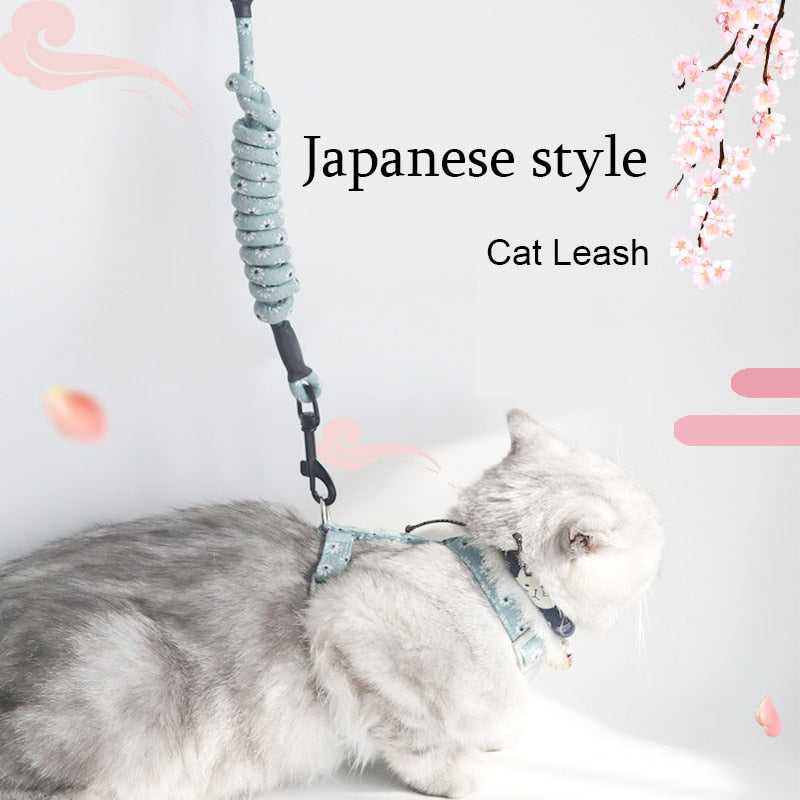 Harnais pour chat ajustable style japonais