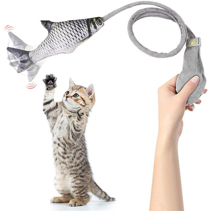 Jouet pour chat en forme de poisson
