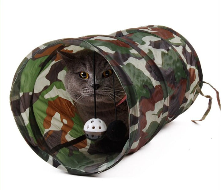 Tunnel camouflage pour chat