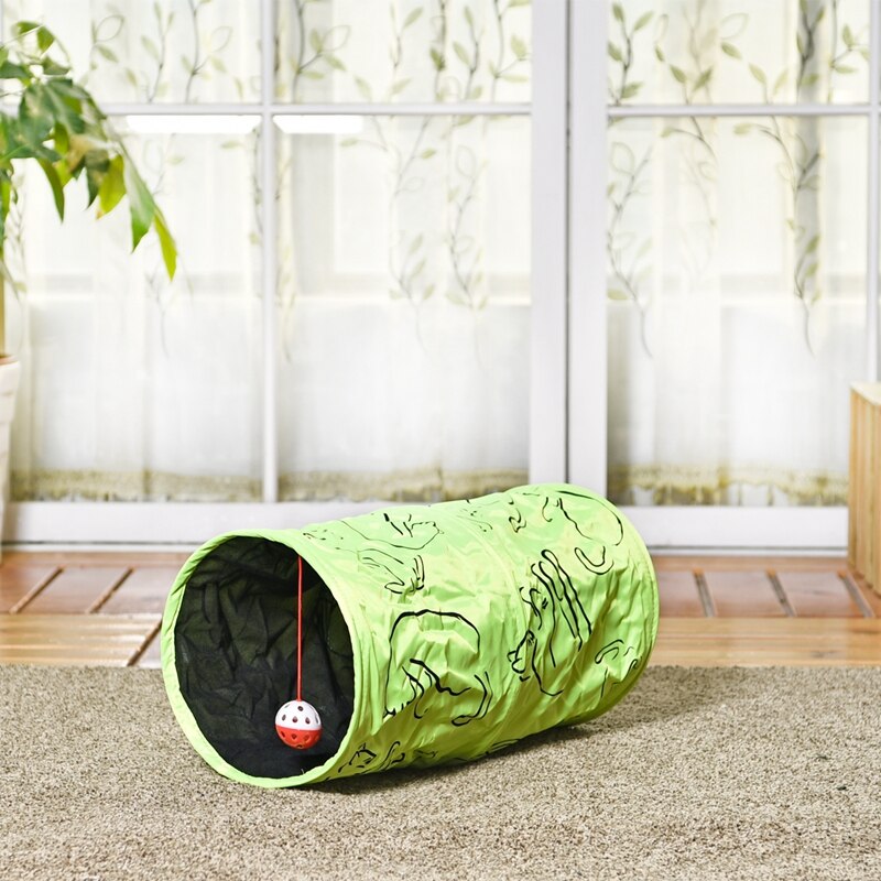 Tunnel pour chat vert