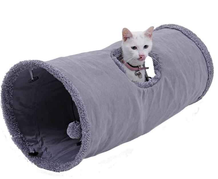 Tunnel pour chat fourrure