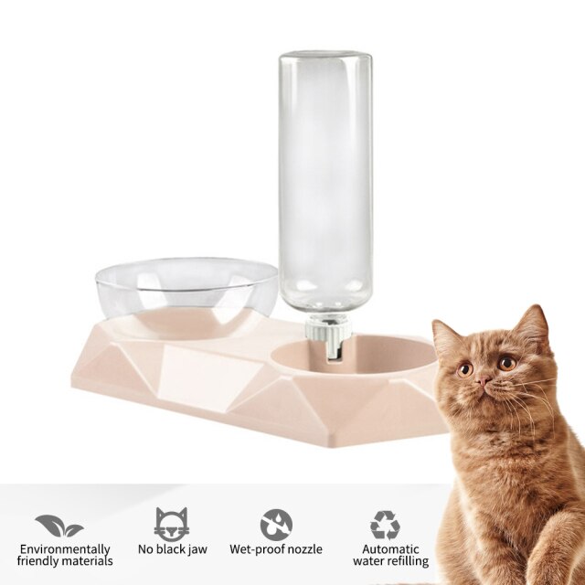 Gamelle pour chat avec distributeur d'eau automatique