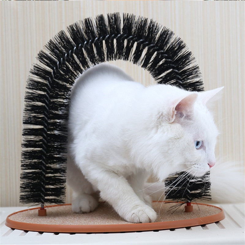 Arche de massage et grattoir pour chat