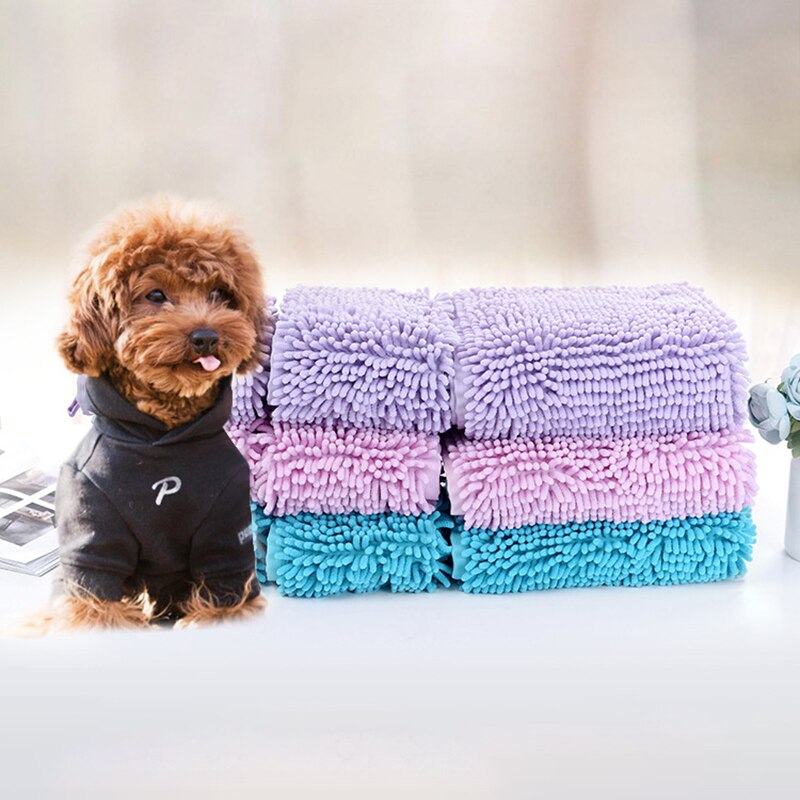 Serviette de bain absorbante pour chien