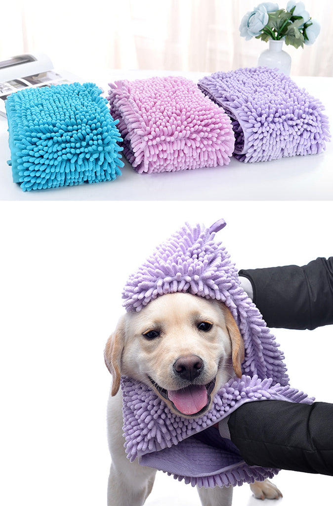 Serviette de bain absorbante pour chien