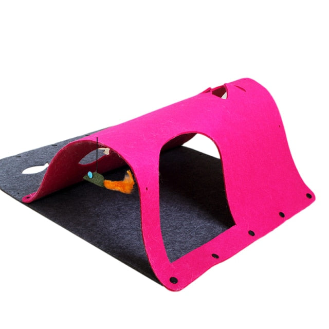 Tunnel pliable interactif pour chat